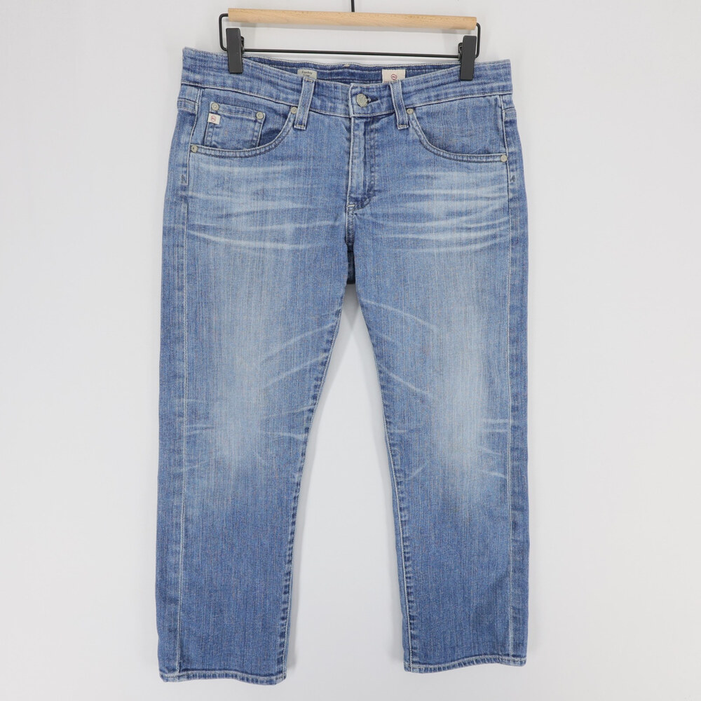AG Adriano Goldschmied Tomboy Crop Jeans Womens 29 Blue Relaxed Straight Leg